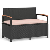 Tangkula 46 Gallon Outdoor Bench with Storage